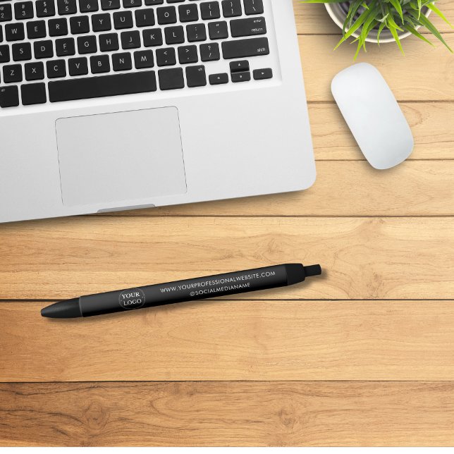 Stylo Noir Logo professionnel Noir de marque (Créateur téléchargé)