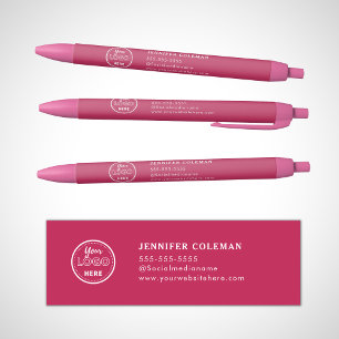 Stylo Noir Logo rose chaud de promotion de marque professionn