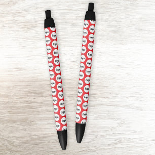 Stylo Noir Logo simple Motif Business Promotionnel Rouge