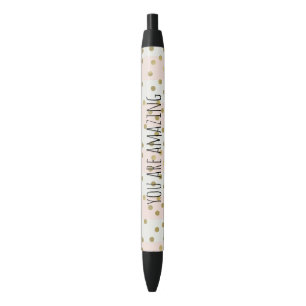 Stylo Noir L'or blanc de pêche barre stupéfier de confettis