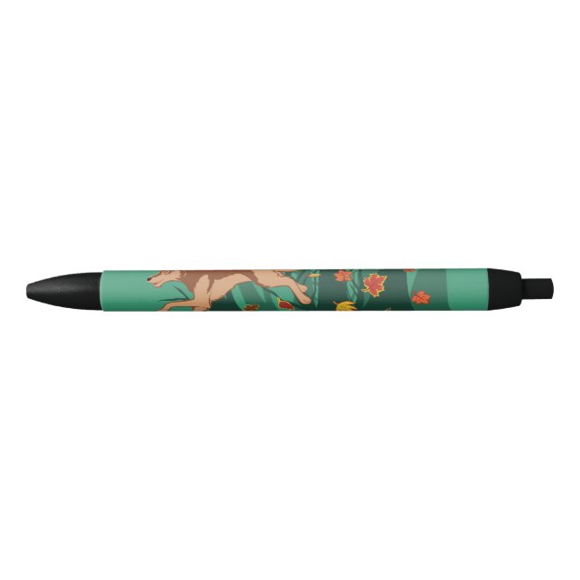 Stylo Noir Loup d'automne (Devant)