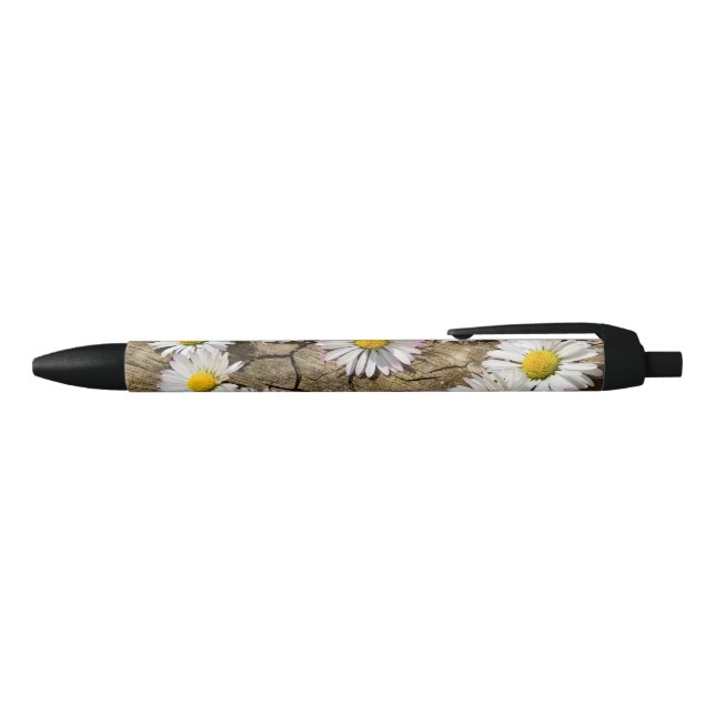 Stylo Noir Love Heart Daisies (Haut)