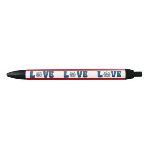Stylo Noir Love nautique design