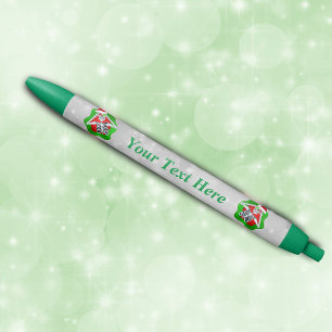 Stylo Noir Lumineux rouge vert éclatant Skeletons de Noël