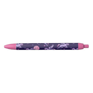 Stylo Noir Lune rose Pegasus