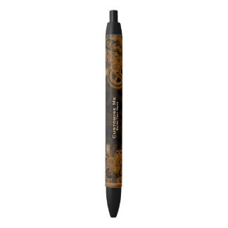 Stylo Noir Machines à vapeur (cuivre)