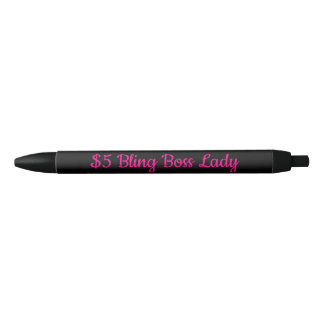 Stylo Noir Madame de patron de $5 Bling