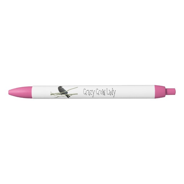 Stylo Noir Madame folle Pens de corneille (Devant)