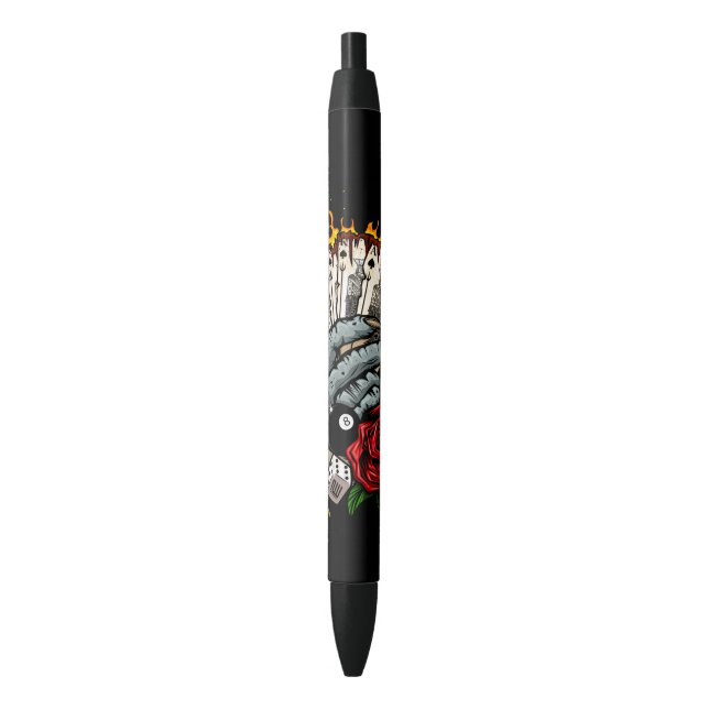 Stylo Noir Main Des Cartes (devant Vertical)