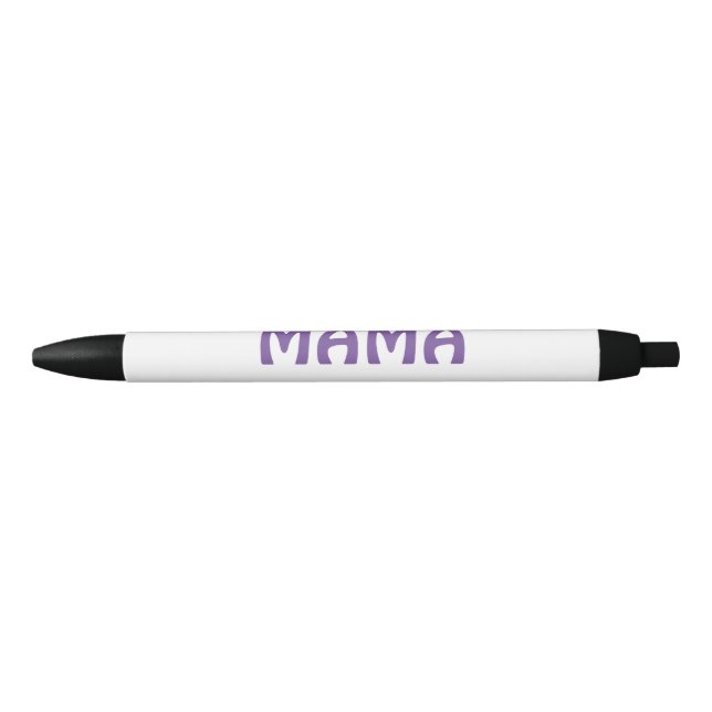 Stylo Noir Mama mères heureuses rétro violet ajouter nom text (Devant)