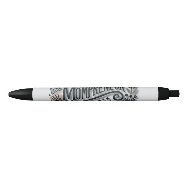 Stylo Noir Maman entrepreneuriale à thème (Devant)