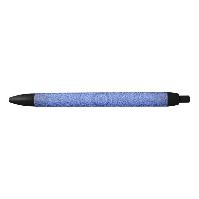 Stylo Noir Mandala bleu (Devant)