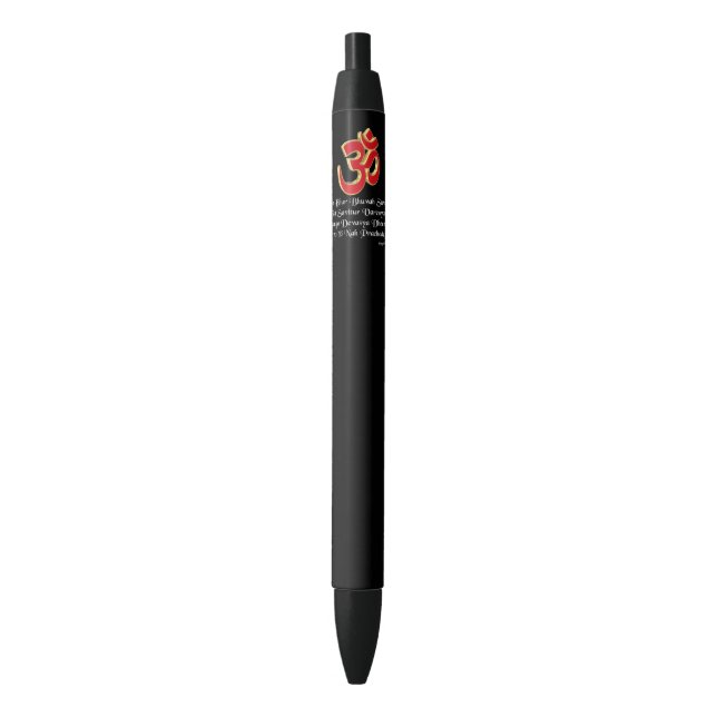 Stylo Noir Mantra de Gayatri (devant Vertical)