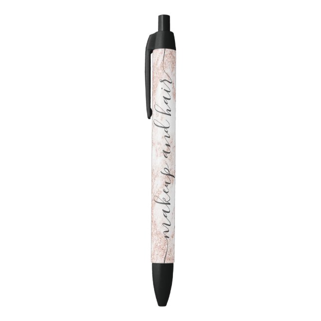 Stylo Noir Maquillage rose moderne d'ombre de marbre de (Haut (Vertical))