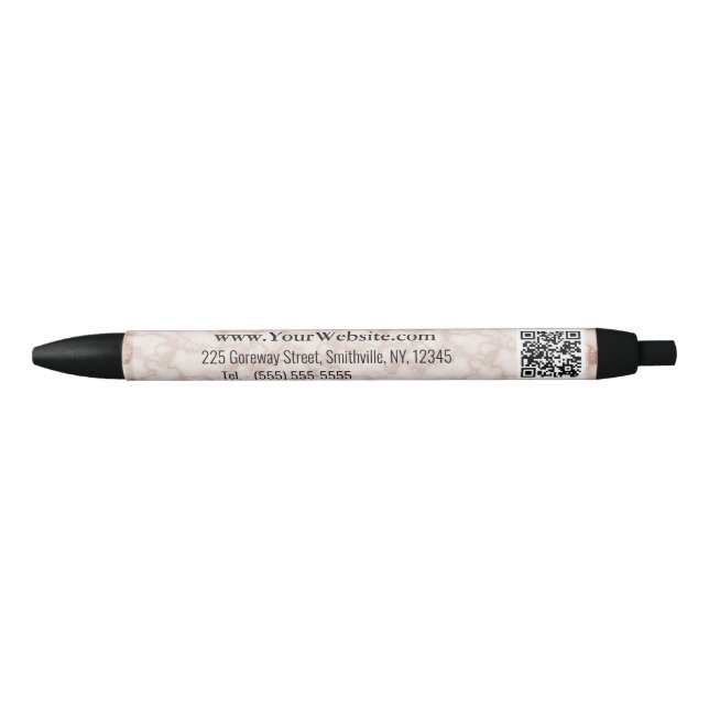Stylo Noir Marbre Brown rustique (Devant)