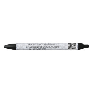 Stylo Noir Marbre gris argent Faux