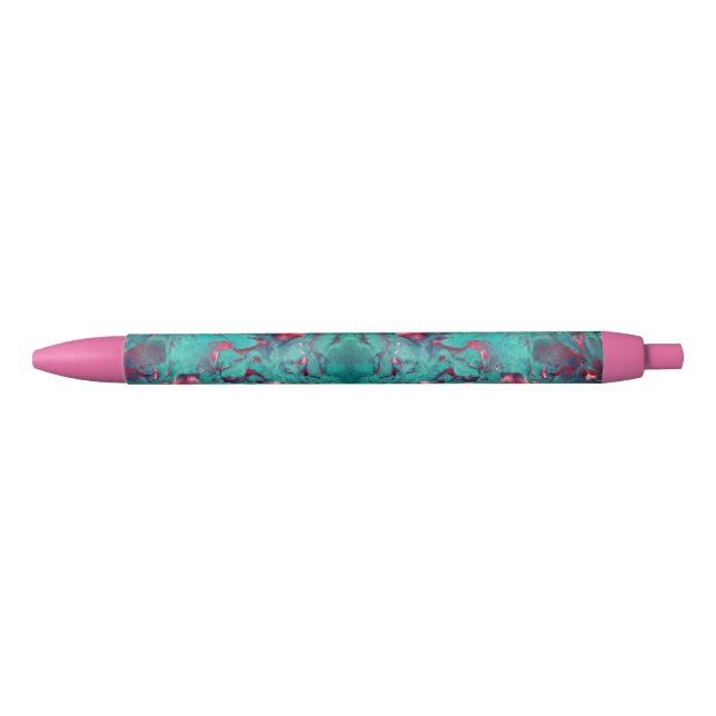 Stylo Noir Marbre tourbé couleur pastèque (Devant)