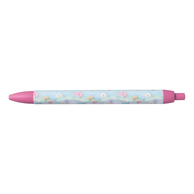Stylo Noir Marguerites (Devant)