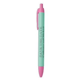 Stylo Noir Mariage mariée Groom Enregistrer la date Couleur p