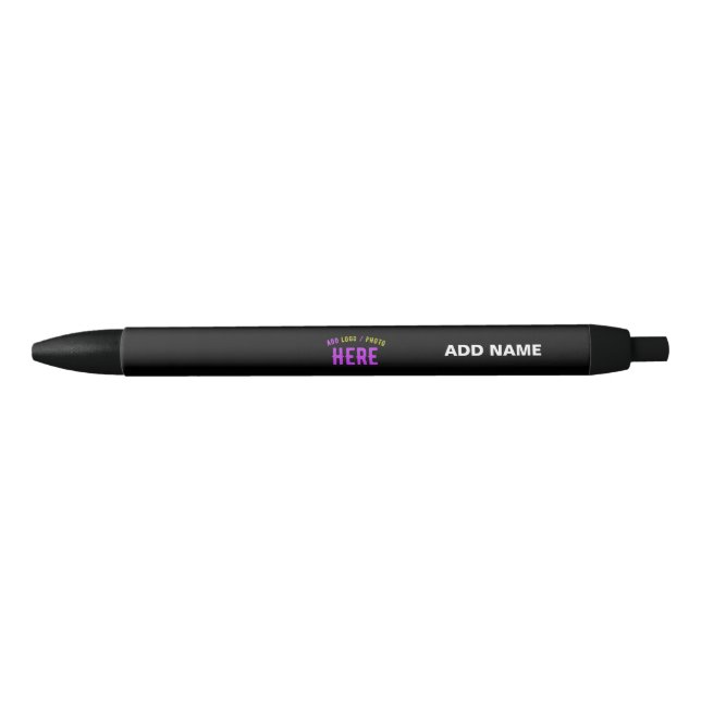 STYLO NOIR MARQUE NOIRE PERSONNALISABLE MODERNE ET ÉLÉGANTE V (Devant)