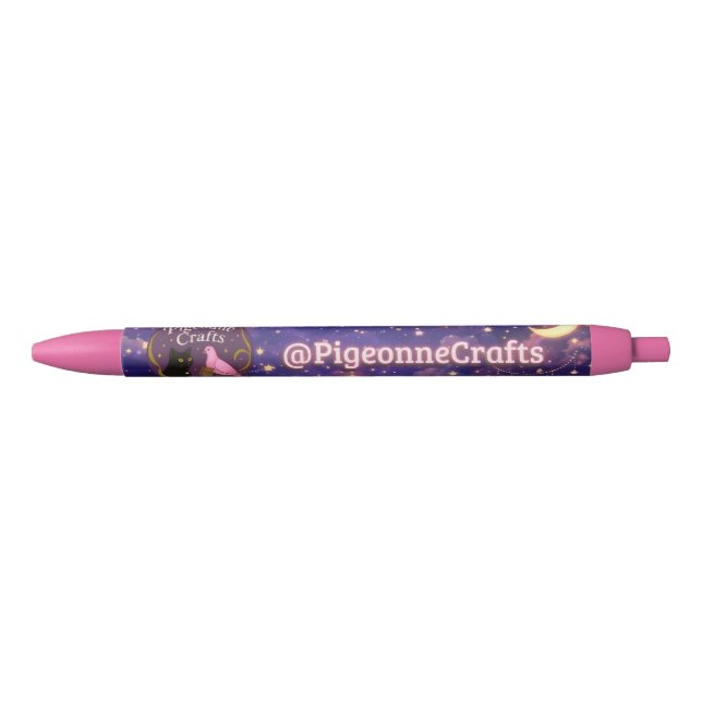 Stylo Noir Marque Pigeonne Crafts  (Devant)