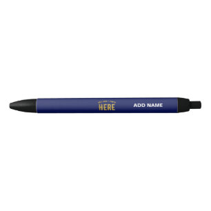 STYLO NOIR MARQUE VERIFIEE BLEU NAVY PERSONNALISE MODERNE CHI