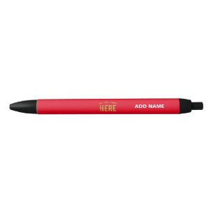 STYLO NOIR MARQUE VERIFIEE ROUGE PERSONNALISABLE MODERNE ET C