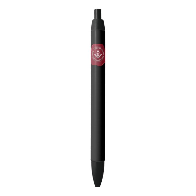 Stylo Noir Masonic sceau de cire (devant Vertical)