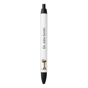 Stylo Noir Médicale Snake Bowl Bronze Hygieia White Caduceus