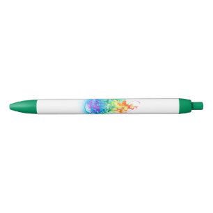 Stylo Noir Méduse arc-en-ciel