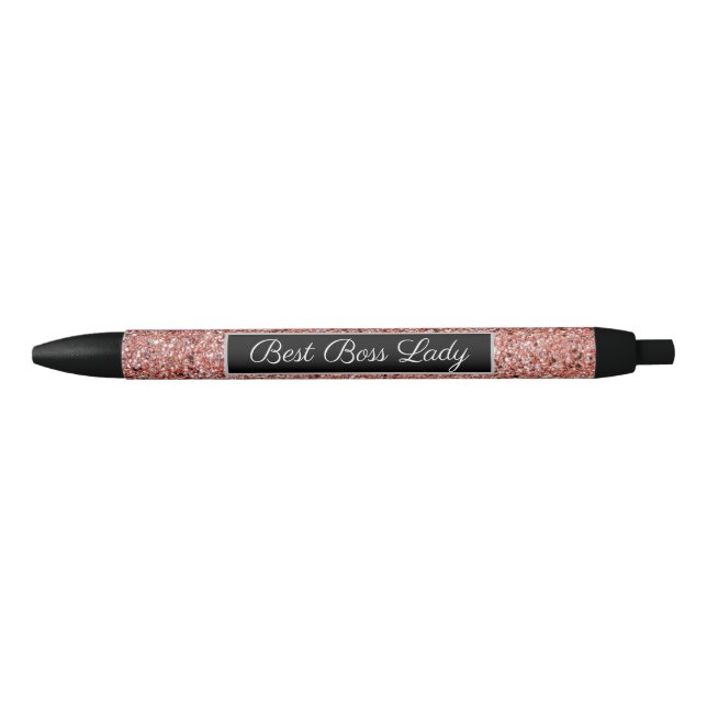 Stylo Noir Meilleure Parties scintillant Boss Lady Rose Gold  (Devant)