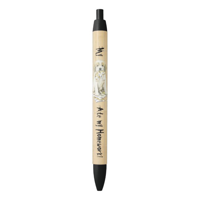 Stylo Noir Mes Grands Pyrénées Mangent Mon Plan De Leçon (devant Vertical)