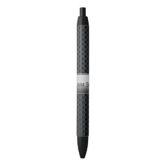 Stylo Noir Métal foncé rayé en acier