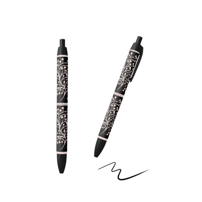 Stylo Noir Midnight Garden Line Soft Pink (Créateur téléchargé)