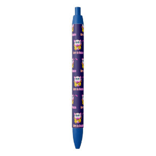 Stylo Noir Mignon Chat Rose - Né pour Éblouir l'Art