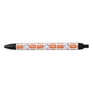 Stylo Noir Mignon design de fantôme Kawaii “Boo” pour Hallowe