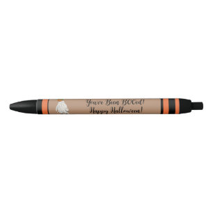 Stylo Noir Mignonne tu as été bed Halloween Citrouille Ghost