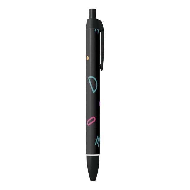Stylo Noir Minimalist Doodle Pastel Pen (Bas (Vertical))