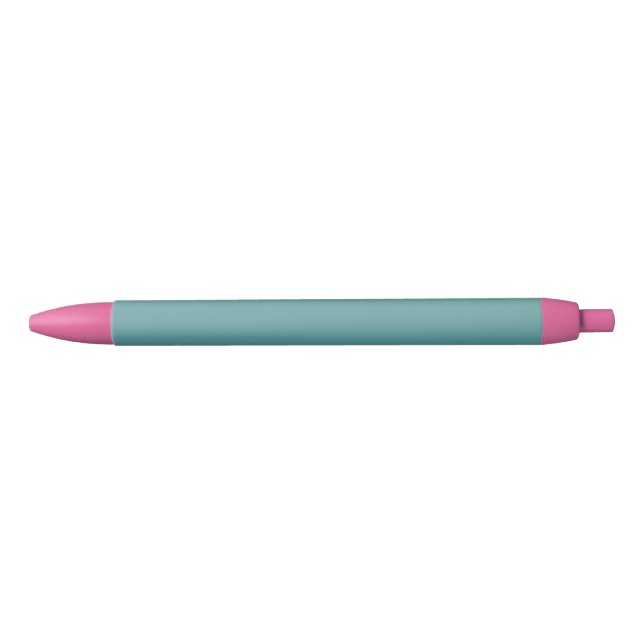 Stylo Noir Minimaliste Professionnel Moderne Plain Cadet Bleu (Devant)