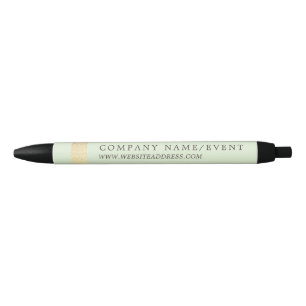 Stylo Noir Mint Green, Chic Gold Foil Stripe, Société/Événeme