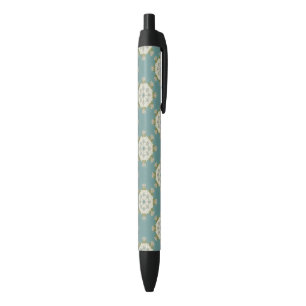 Stylo Noir Modèle Damas avec éléments abstraits