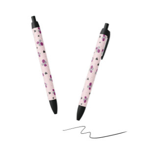Stylo Noir Modèle floral
