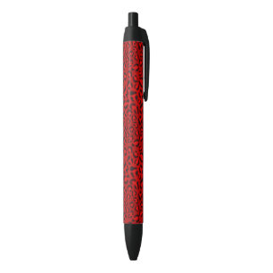 Stylo Noir Modèle rose de texture de léopard