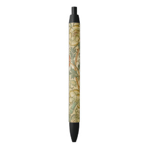 Stylo Noir Modèle Rose et Rose vintage de William Morris