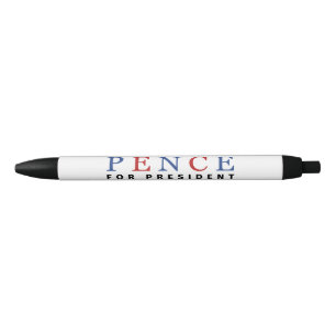 Stylo Noir Moderne Blue Red Mike Pence pour le président