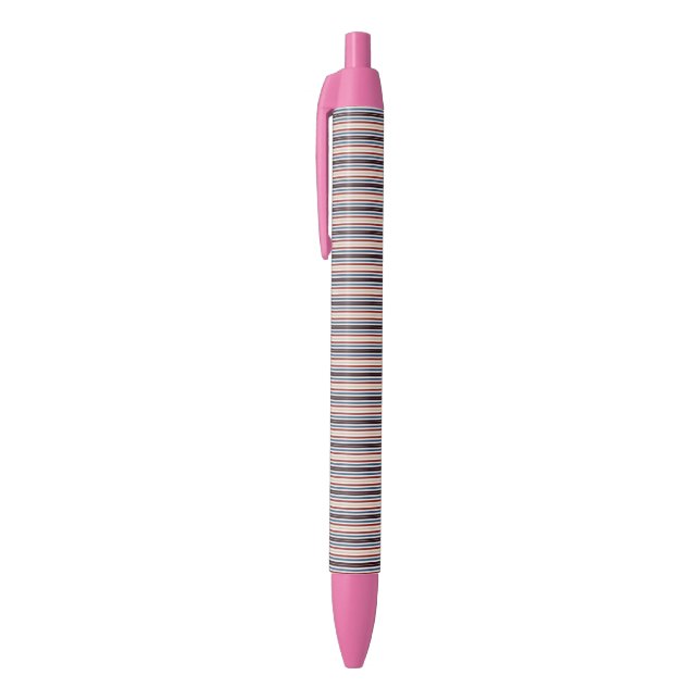 Stylo Noir Moderne Chic rayé (Haut (Vertical))