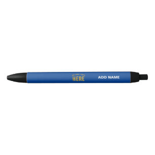 STYLO NOIR MODERNE ET ÉLÉGANT COBALT BLEU PERSONNALISÉ VERIFI