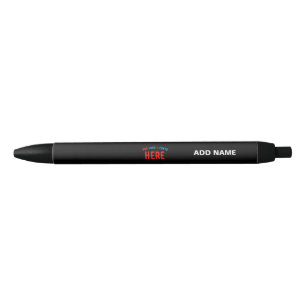 STYLO NOIR MODERNE ET MODERNE PERSONNALISABLE NOIR VÉRIFIÉ