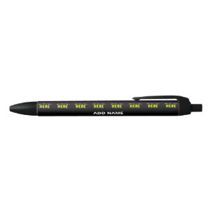 STYLO NOIR MODERNE ET MODERNE PERSONNALISABLE NOIR VÉRIFIÉ