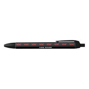 STYLO NOIR MODERNE ET MODERNE PERSONNALISABLE NOIR VÉRIFIÉ